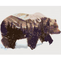 Мир медведей Раскраска картина по номерам на холсте