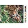 Раскладка Леопард в зарослях Раскраска картина по номерам на холсте KTMK-77815