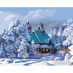 Раскладка Зимние каникулы Раскраска картина по номерам на холсте KTMK-77897