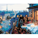 Романтичный вечер в Париже Раскраска по номерам на холсте Живопись по номерам