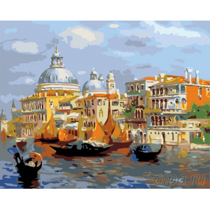  Венецианские каналы Раскраска по номерам на холсте Живопись по номерам KTMK-8644111