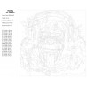 Раскладка Шимпанзе-меломан Раскраска картина по номерам на холсте  KTMK-32882463387