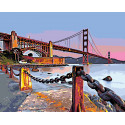 Мост Голден Гейт. Сан-Франциско Раскраска по номерам на холсте Живопись по номерам