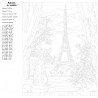 схема Собачка в Париже Раскраска по номерам на холсте Живопись по номерам