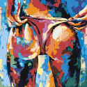 Радужные бикини Раскраска картина по номерам на холсте