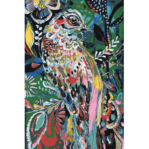 раскладка Райская птица Раскраска картина по номерам на холсте