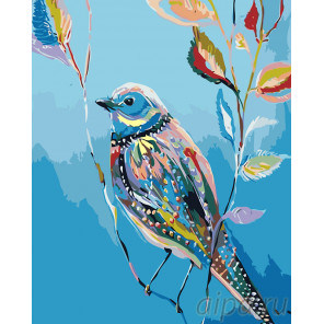 раскладка Весенняя птица Раскраска картина по номерам на холсте
