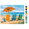 Раскладка На пляже Раскраска по номерам на холсте Живопись по номерам KTMK-85143