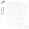 Контрольный лист Лошадь с жеребенком Раскраска картина по номерам на холсте AYAY-10052019