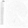 Контрольный лист Магическое дерево Раскраска картина по номерам на холсте KTMK-249211