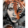  Характер тигрицы Раскраска по номерам на холсте Живопись по номерам KTMK-44425