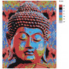 Макет Радужный Будда Раскраска картина по номерам на холсте RA308