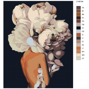 Сложность и количество цветов Скромный букет Раскраска картина по номерам на холсте Z-AB194