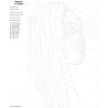 Контрольный лист Темная коса Раскраска картина по номерам на холсте RO136-80x120