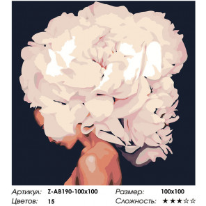 Макет Бурное цветение Раскраска картина по номерам на холсте Z-AB190-100x100