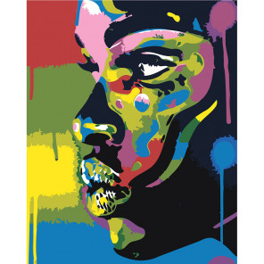  Радужный лик Раскраска картина по номерам на холсте PA186-80x100