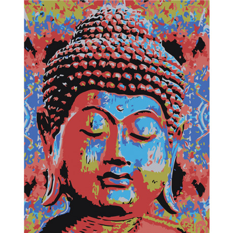  Радужный Будда Раскраска картина по номерам на холсте RA308-100x125