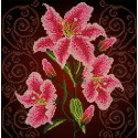  Нежная лилия Ткань с рисунком Божья коровка 0022