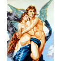 Крылатые ангелы любви Канва жесткая с рисунком для вышивки Gobelin L