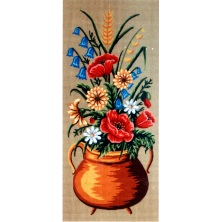 Полевые цветы, 2 картинки Канва жесткая с рисунком для вышивки Gobelin L