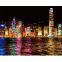 Ночной Гонконг Раскраска по номерам на холсте