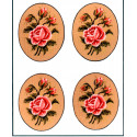 Роза,овал, 4 картинки Канва жесткая с рисунком для вышивки Gobelin L