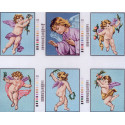 Ангелочки, 6 рисунков Канва жесткая с рисунком для вышивки Gobelin L