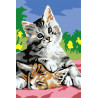  Котята Раскраска картина по номерам на холсте KH0336