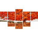 Осень Модульная картина по номерам на холсте с подрамником