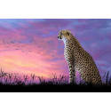  Леопард на закате Алмазная вышивка мозаика Алмазное Хобби AH5304