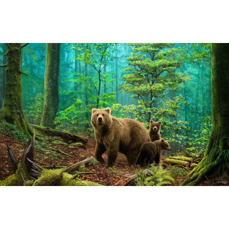  Медведи в лесу Алмазная вышивка мозаика Алмазное Хобби AH5331