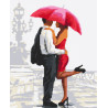 Пример выложенной работы Пара под красным зонтом