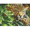  Зеленоглазый леопард Алмазная мозаика вышивка на подрамнике EF219