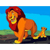  Король лев Раскраска картина по номерам на холсте EX5120