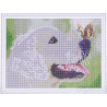  Пёс и бабочка алмазная мозаика на подрамнике LE093