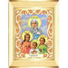 Пример оформления в рамку Вера, Надежда, Любовь и их мать София Ткань для вышивания с нанесенным рисунком Божья коровка 0077