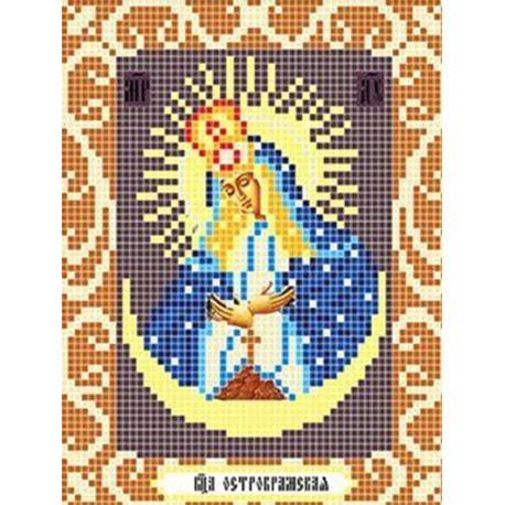  Богородица Остробрамская Ткань для вышивания с нанесенным рисунком Божья коровка 0082