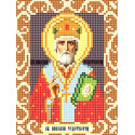  Святой Николай Чудотворец Ткань для вышивания с нанесенным рисунком Божья коровка 0086