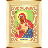 Пример оформления в рамку Богородица Милостивая Ткань для вышивания с нанесенным рисунком Божья коровка 0089
