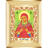Пример оформления в рамку Богородица Семистрельная Ткань для вышивания с нанесенным рисунком Божья коровка 0090