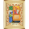 Пример оформления в рамку Нечаянная Радость Ткань для вышивания с нанесенным рисунком Божья коровка 0098