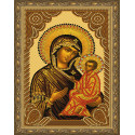 Тихвинская Божия Матерь Картина 5D алмазная мозаика с нанесенной рамкой