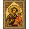  Тихвинская Божия Матерь Картина 5D алмазная мозаика с нанесенной рамкой KM0181