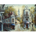 Улочки старой Москвы Раскраска картина по номерам на холсте с цветной схемой