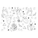 Котики Многоразовая раскраска-коврик для творчества