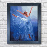 Пример готовой работы в рамке Балерина в голубом Алмазная вышивка мозаика Гранни AG2334