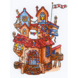 Пример в рамке Сказочный домик Набор для вышивания Риоли 1844