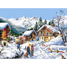  Зимние каникулы Раскраска картина по номерам на холсте EX6088