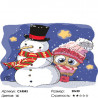 Сложность и количество цветов Снеговик и совёнок Раскраска картина по номерам на холсте CX4043