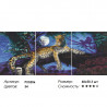 Сложность и количество цветов Ночное ложе леопарда Триптих Раскраска картина по номерам на холсте PX5206